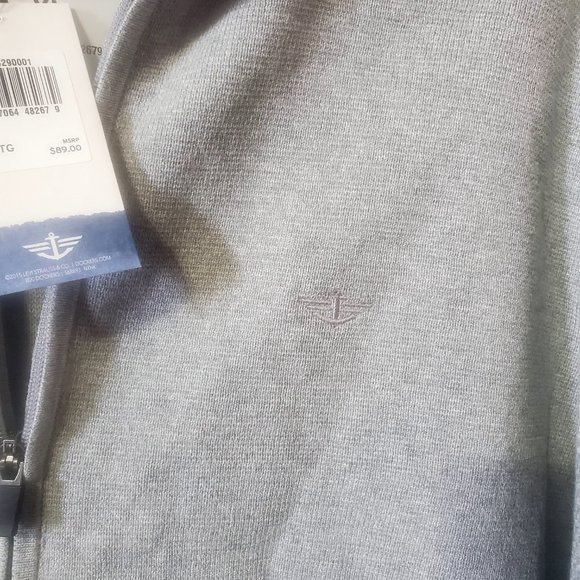 Dockers Men's Cardigan Sweater XL Light Gray - Picture 4 of 6